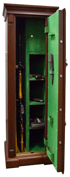 Сейф оружейный ОШ-235 Эл, риг. сист. с замками KABA MAUER (Германия) к.3 мм.дверь 5 мм.1420х400х320