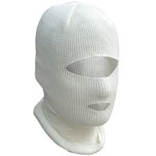 Шлем-маска лыжная "Циклоп" белая  705-3